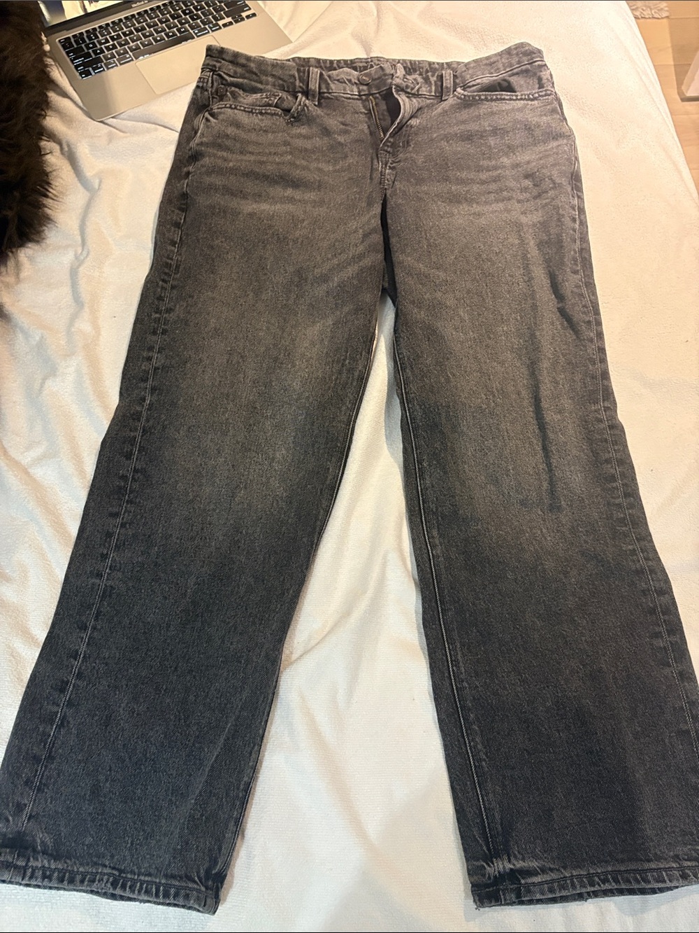 American Eagle Outfitters Women’s Wide Leg Jeans - Charcoal Black Wash